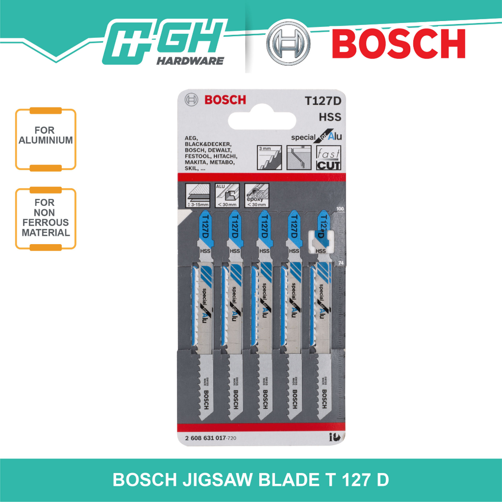 [ GH HARDWARE ] BOSCH T 127 D Special For Aluminium Jigsaw Blade ...