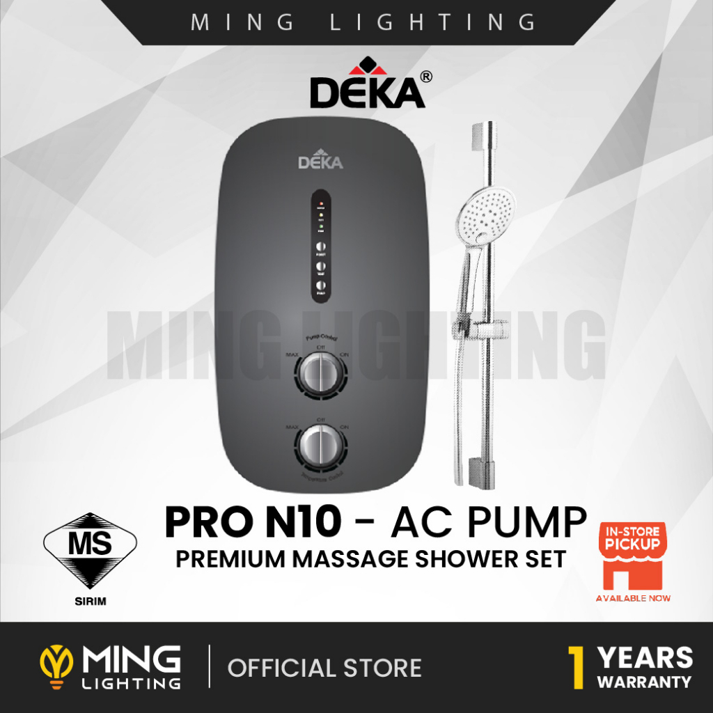 (Sirim) Deka Instant Water Heater Pro N10 with Pump White Hot Cool ...