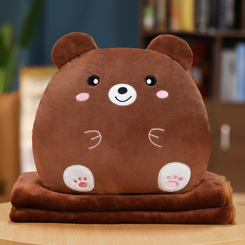 3 in 1 Multipurpose Huggable Soft Pillow Blanket Hand Warmer Cute Soft