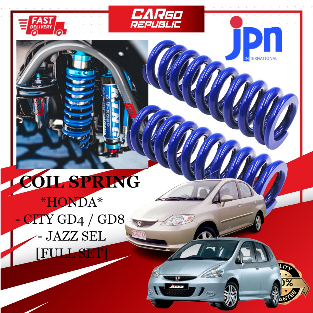 JPN Coil Spring Honda GD4 / GD8 , Jazz SEL [Full Set] (Front & Rear ...