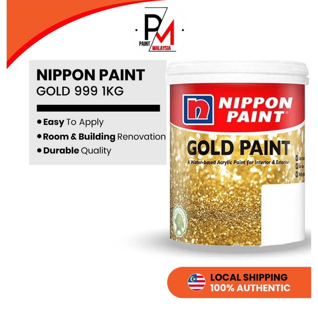 NIPPON Gold Paint 999 1KG Gold Water Base UV Protection Gold Paint Cat