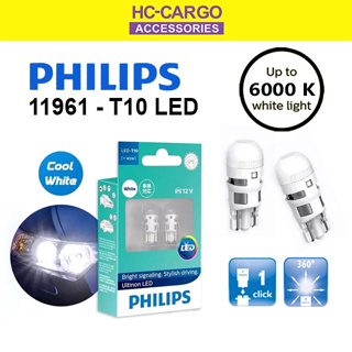 Philips Ultinon LED T10 11961ULW W5W Rear Light Turn Signal Lamps 6000K  Interior Light Car Accessories