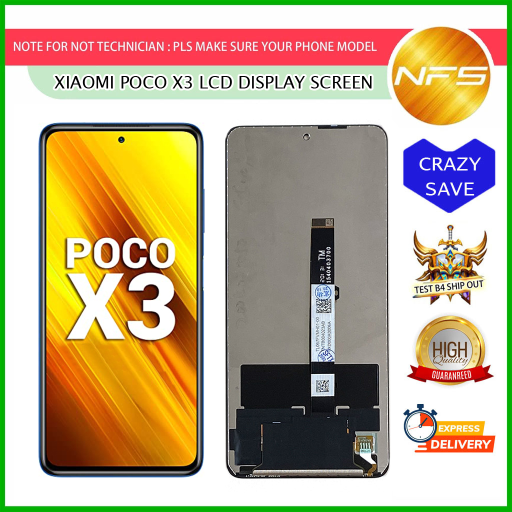 NFS STOCK - POCO X3/ X3 NFC / POCO X3 PRO/ REDMI NOTE 9 PRO/ MI 10 LITE ...