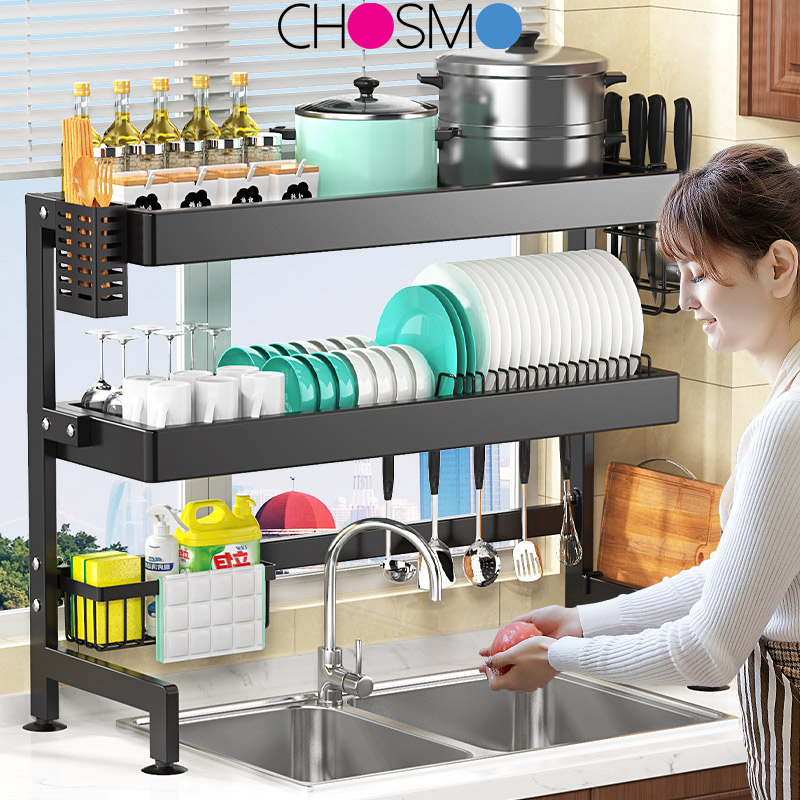 Stainless Steel Dish Rack Rak Pinggan Rak Dapur Sink Dish Drainer Kitchen Racks Shopee Malaysia 8319