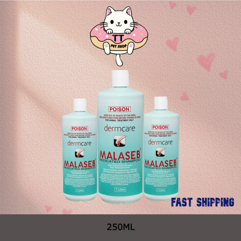 [Imported] Malaseb Dermcare Shampoo 250ml Cat Kucing Dog Shopee Malaysia