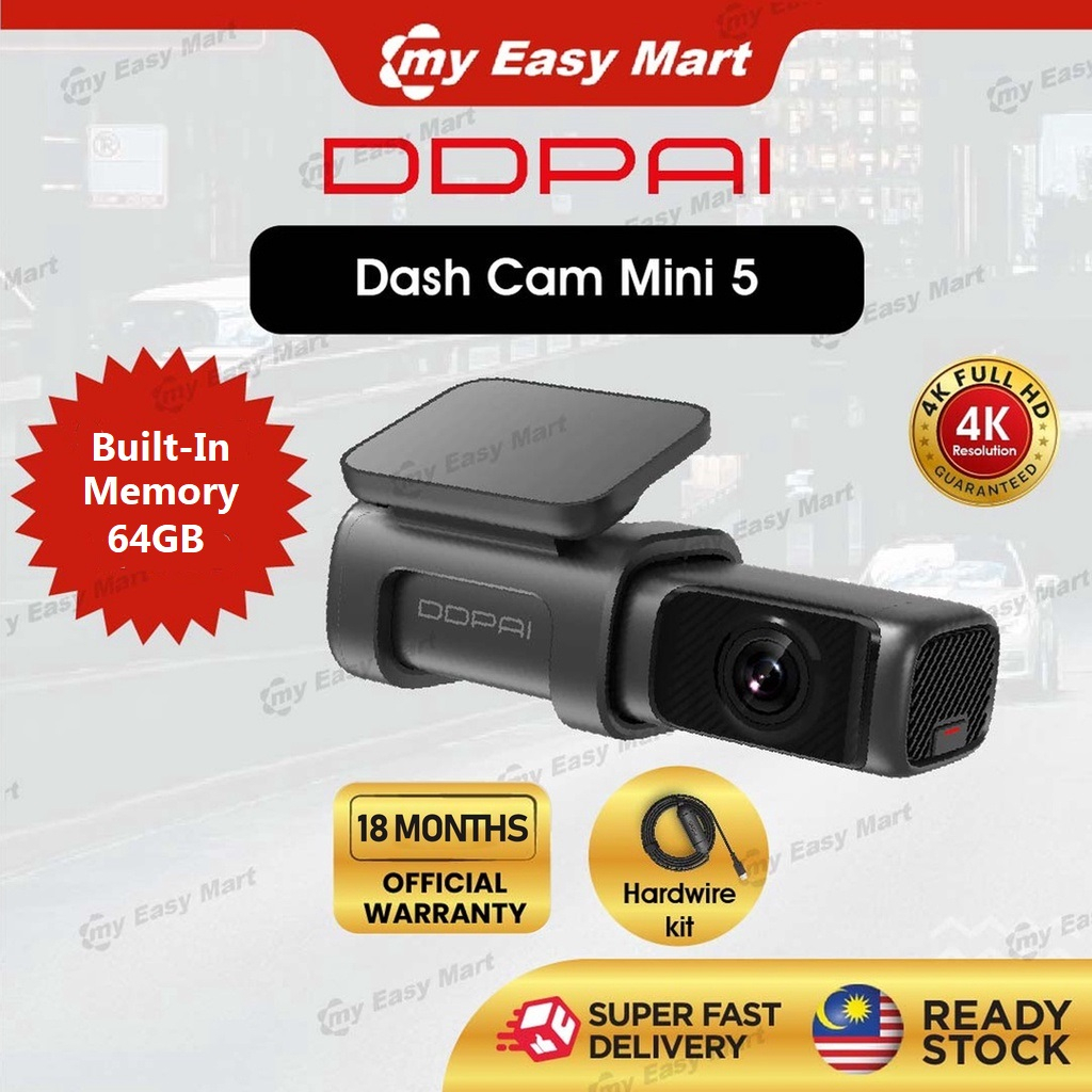 【𝟮𝟰𝗵𝗿 𝗦𝗵𝗶𝗽 DDPAI Dash Cam Mini 5 4K UHD 2160P Car Camera Wifi Vehicle ...