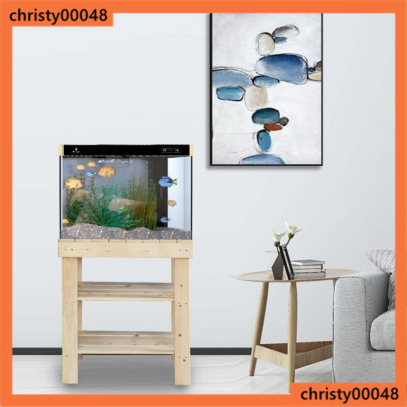 Fish Tank Rack Aquarium Base Small Fish Tank Rack Solid Wood Pure Natural Unpainted