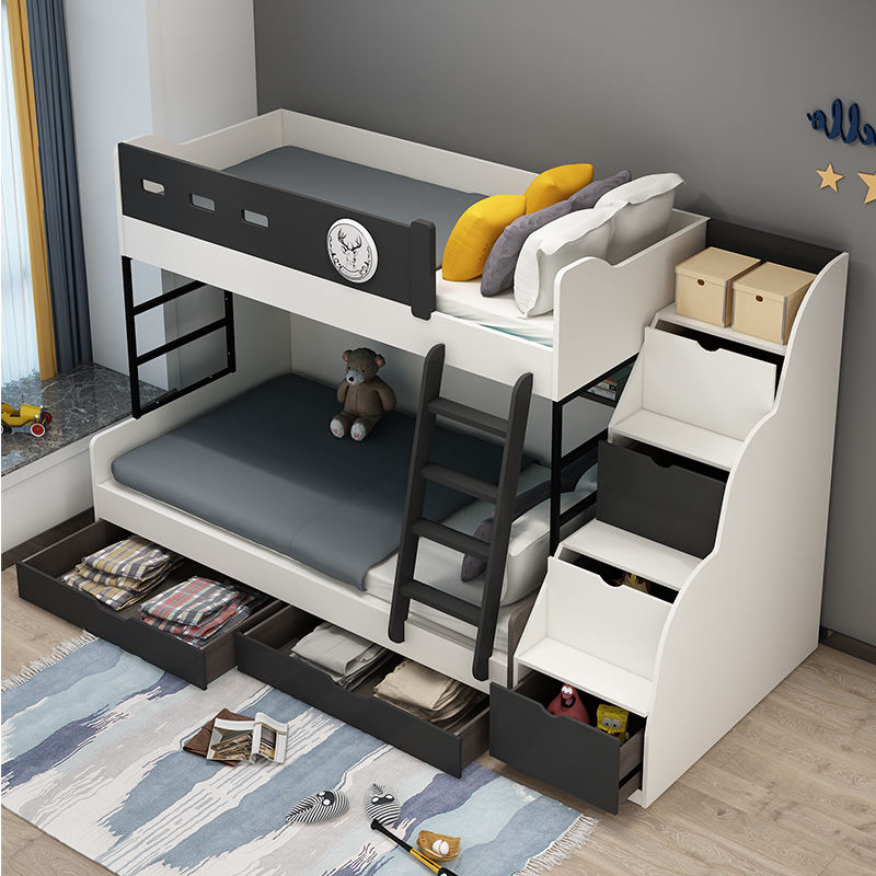 Double Decker Katil 2 Tingkat (Adults+Child) Bunk Bed With Book Shelf ...