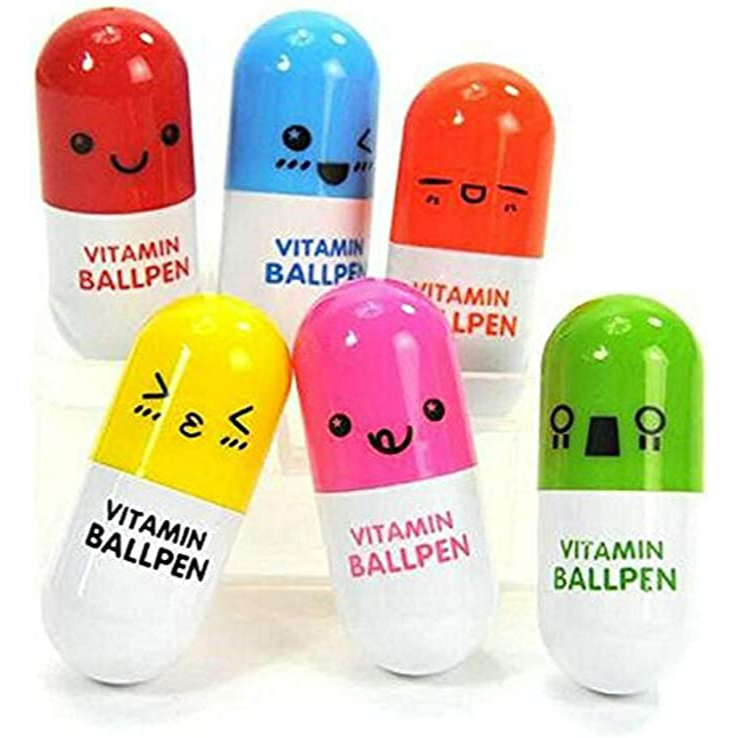 Cute Capsule Pen Mini Ballpoint Pen Stationery Ballpen School Pen ...