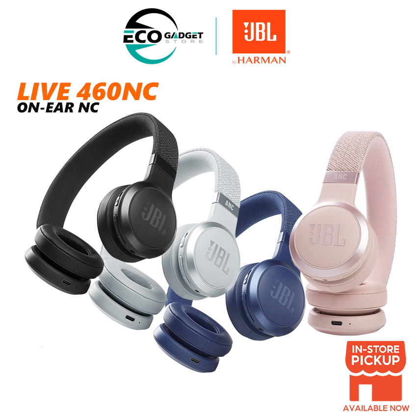 JBL LIVE 460NC Wireless On-Ear Headphones in Blue