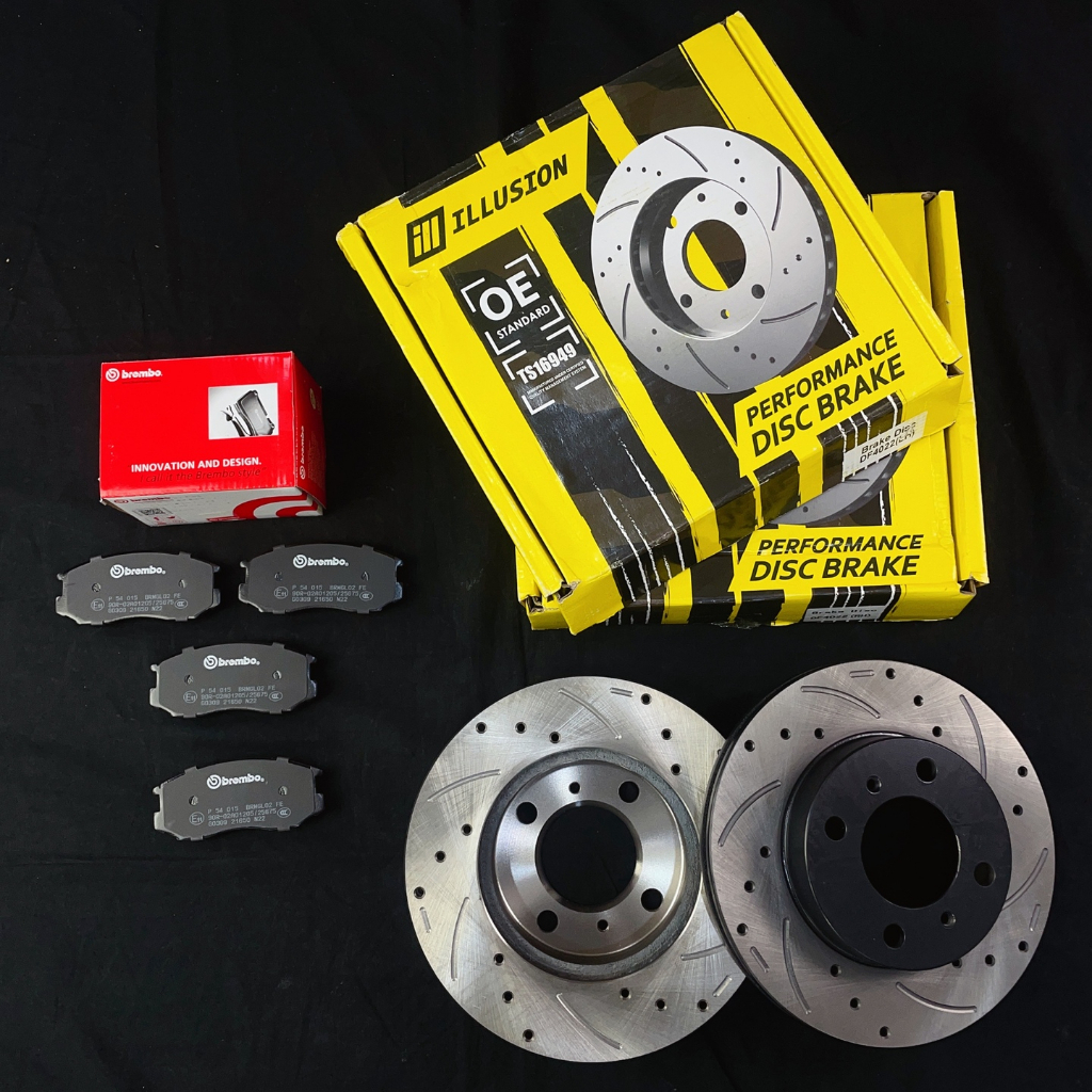 Illusion Proton Wira 1.5 Front (Depan) Sport Disc Brake Rotor Anti