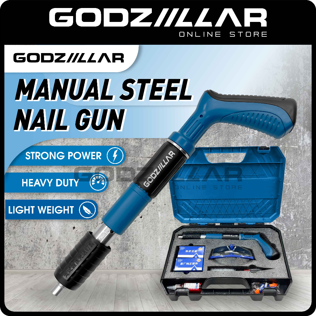 (Godziillar) Manual Steel Nail Gun Concrete Rivet Tool Steel Rivet Gun