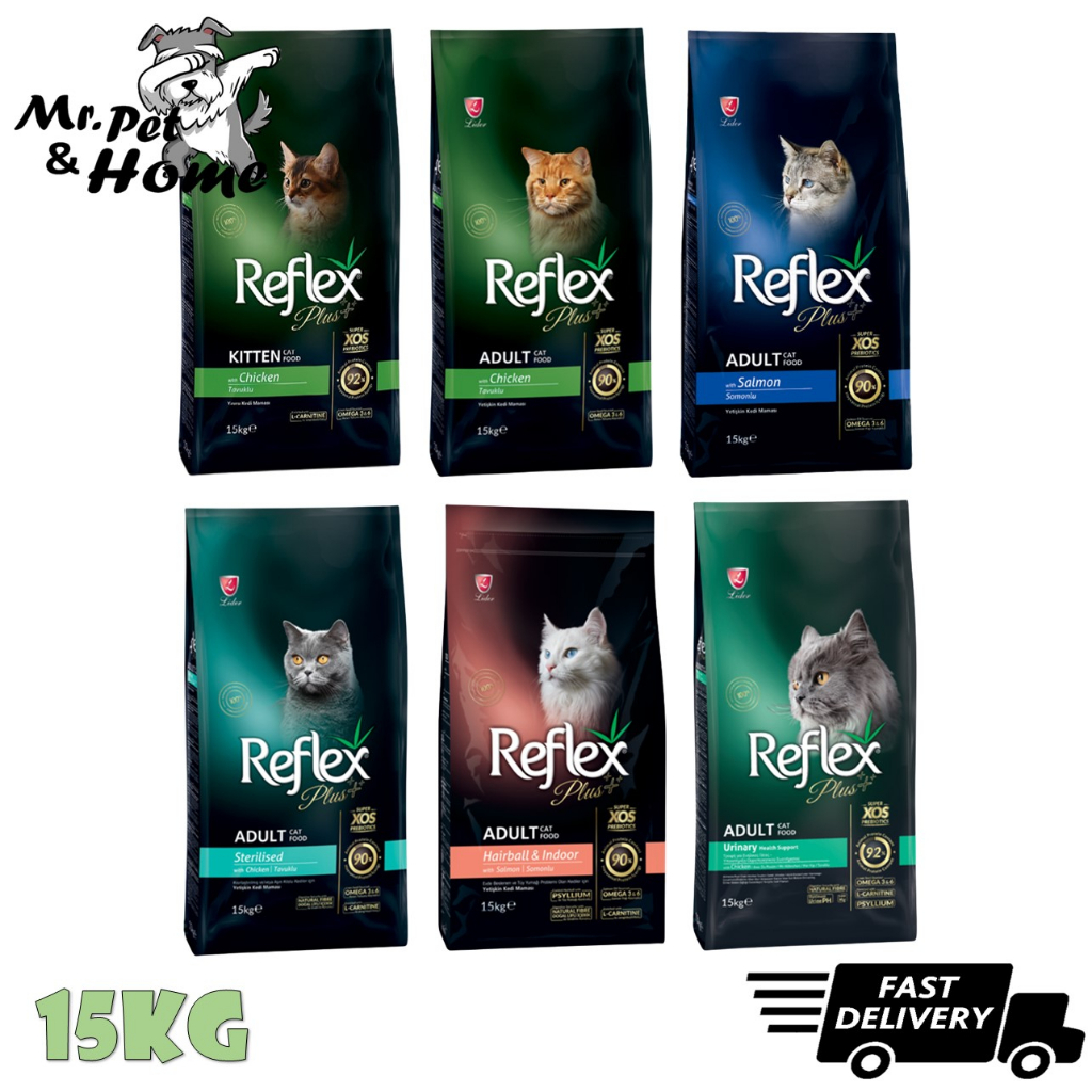 Reflex Plus Cat Dry Food 15KG ( Kitten , Chicken , Salmon , Adult
