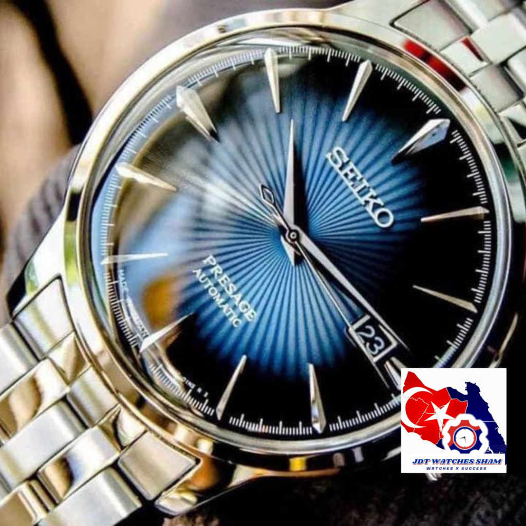 (FREE SHIPPING)Seiko Presage Cocktail SRPB41J1 Blue Moon Blue Sunburst ...