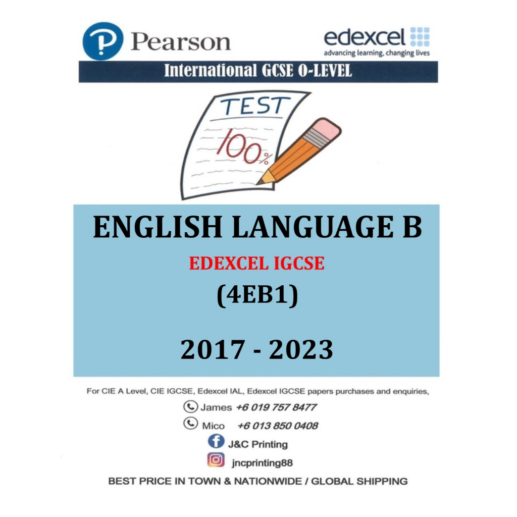 Edexcel Igcse O-Level Past Year Papers English Language B-4EB1(PAPER 1 ...