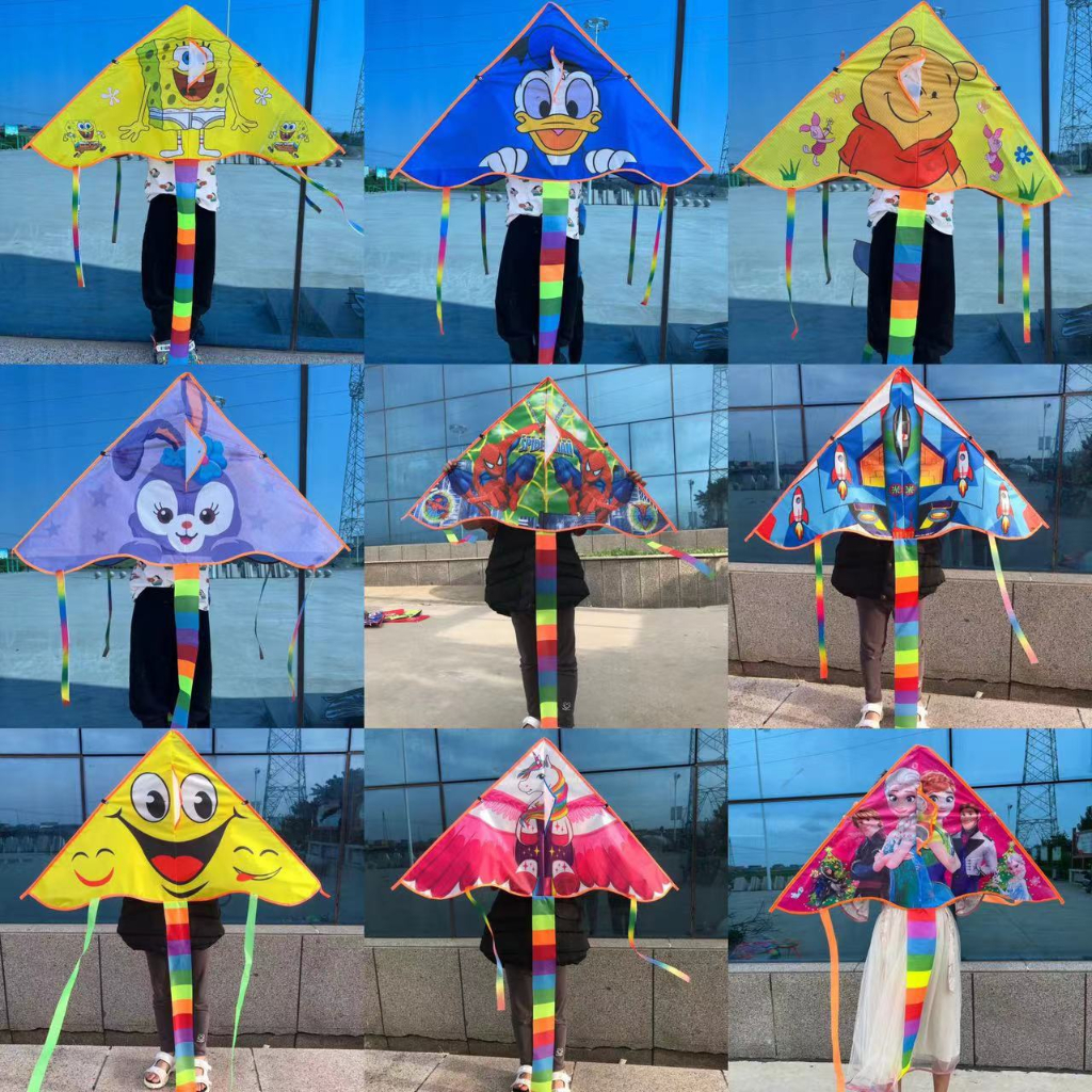 Layang layang Kite Flying kite with tail Kids toys Triangle kites 风筝