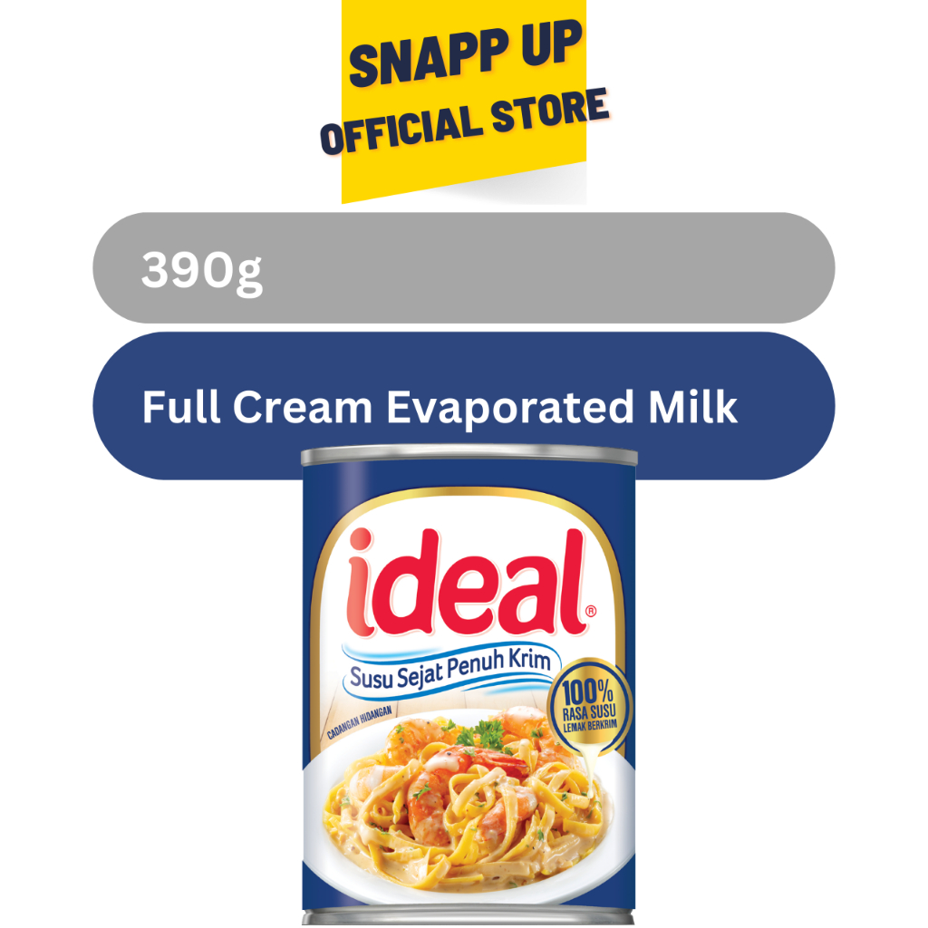 Ideal Full Cream Evaporated Milk 390g Shopee Malaysia