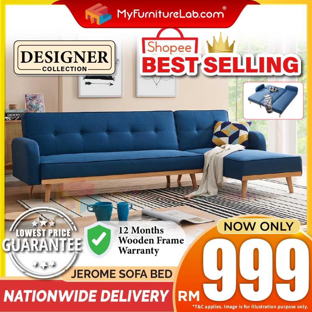 【READY STOCK】𝐌𝐘𝐅𝐔𝐑𝐍𝐈𝐓𝐔𝐑𝐄𝐋𝐀𝐁®JEROME King Size Sofa Bed Sofa Murah