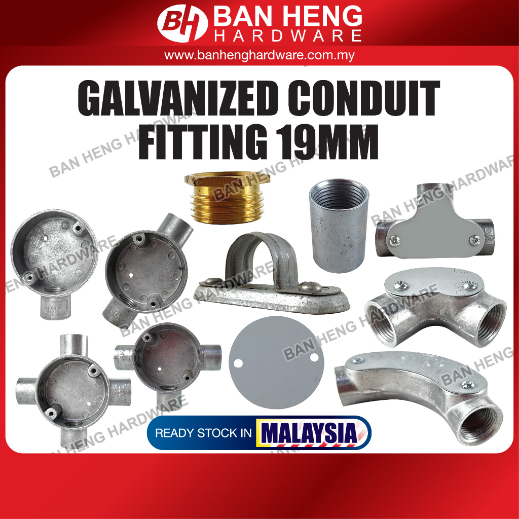 20mm Metal Galvanized GI Conduit Pipe Accessories Elbow/ Socket / Bend