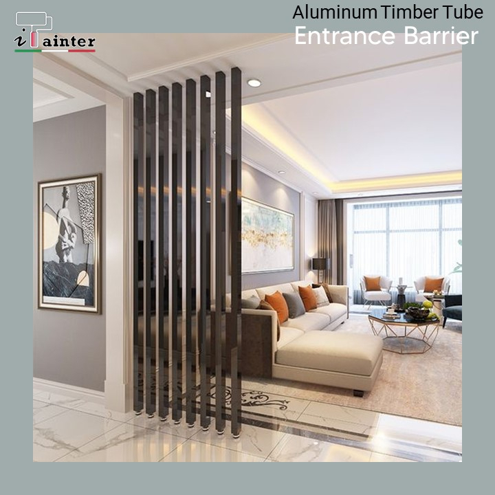 Aluminium Timber Tube Wall Partition Wooden Home Partition Divider ...