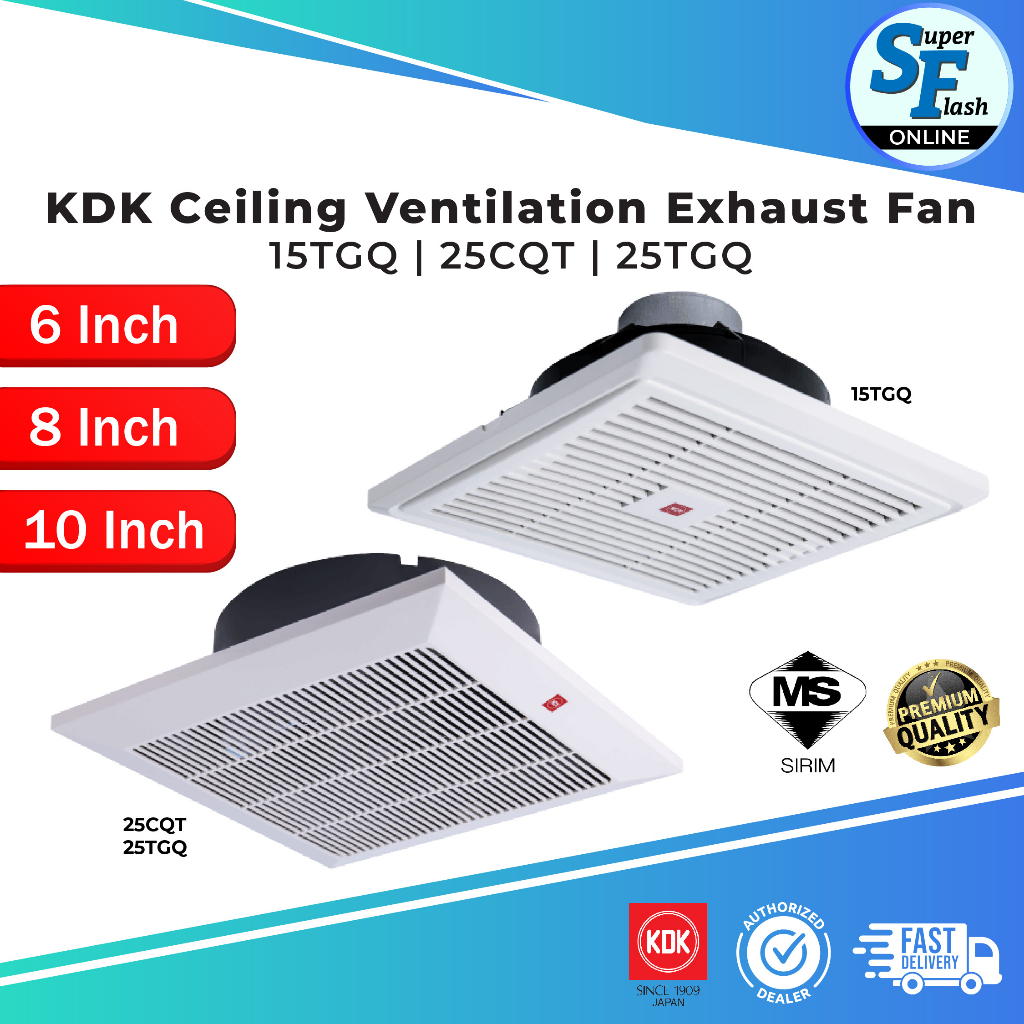 KDK Ceiling Ventilation Exhaust Fan (15TGQ/20CQT/25TGQ) Shopee Malaysia