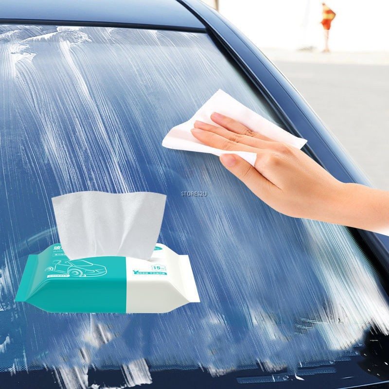 Car Oil Stain Cleaner Glass Oil Film Remover Wet Wipes Front Windshield  Cleaning