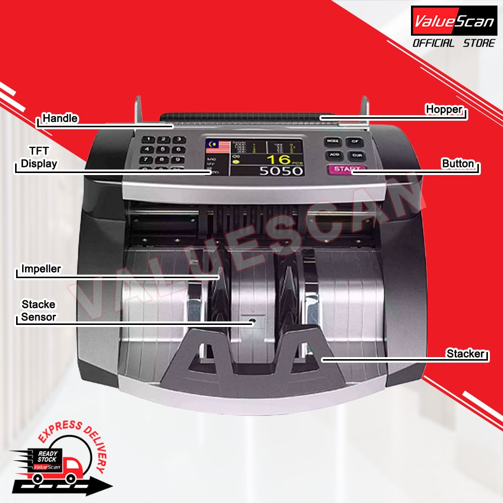 Valuescan NC-200 SDC Money Bank Note Counting Machine Counter Note Bill ...