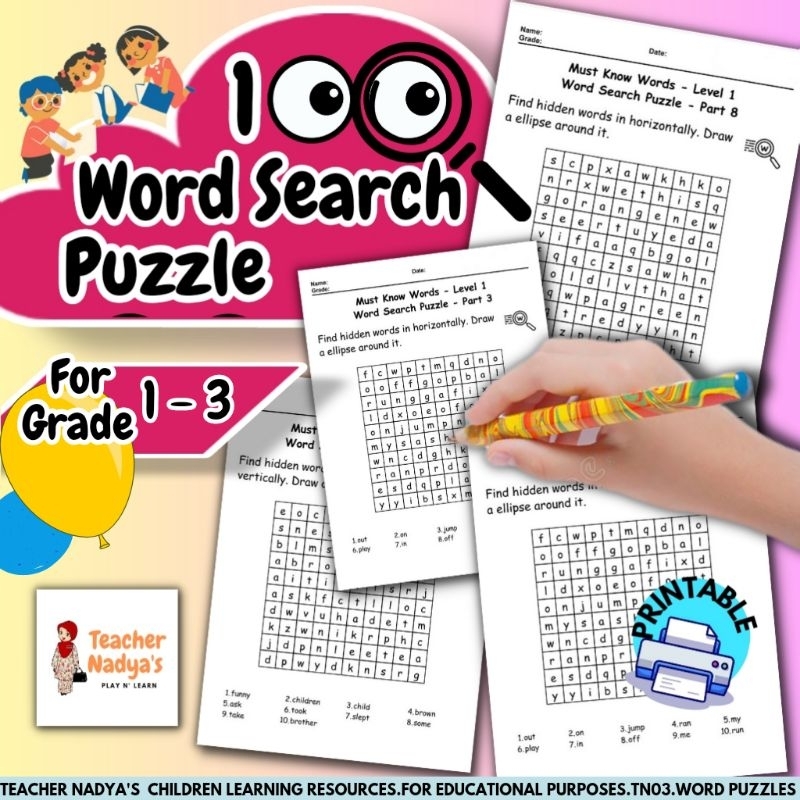 [ Printable | PDF ] Word Search Puzzle | TN03 | Worksheet For ...
