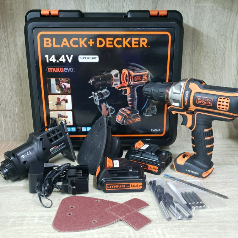 Black and Decker Evo143 Cordless Multi Drill Dual Battery