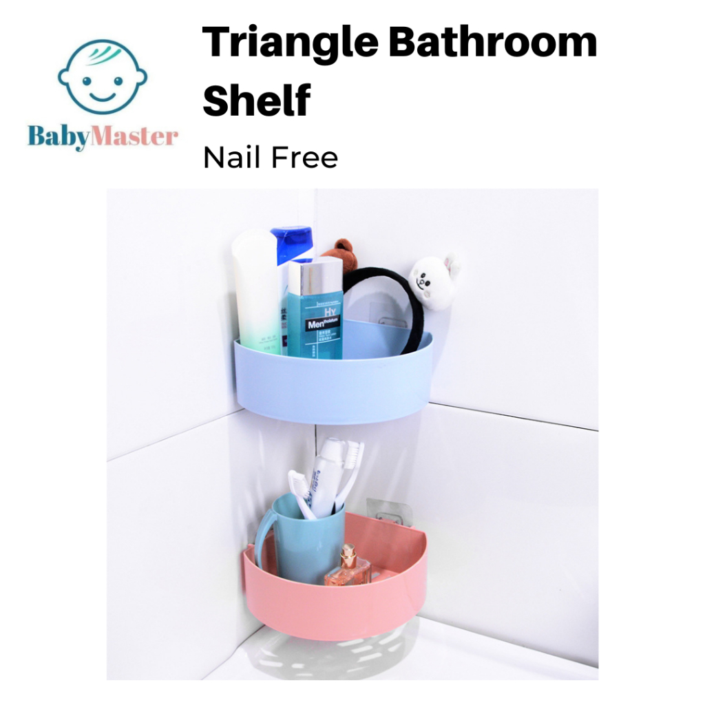 Triangle Bathroom Shelf Rack Bathroom Corner Heavy Duty Storage Tray ...