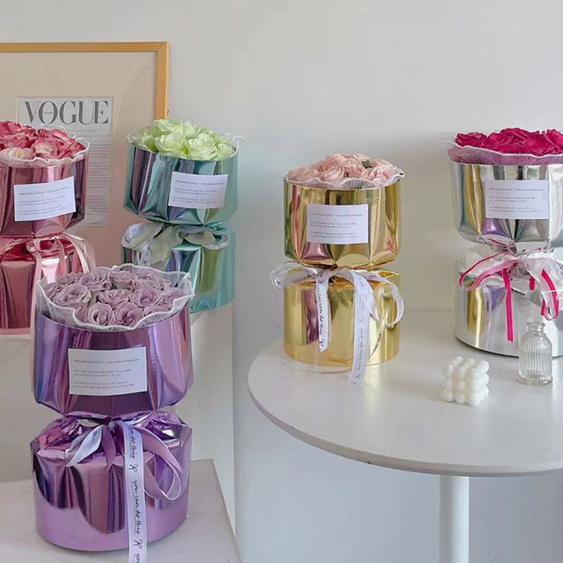 Round Flower Bouquet | Metallic | DIY | Surprise Gift | Hadiah | Bunga ...