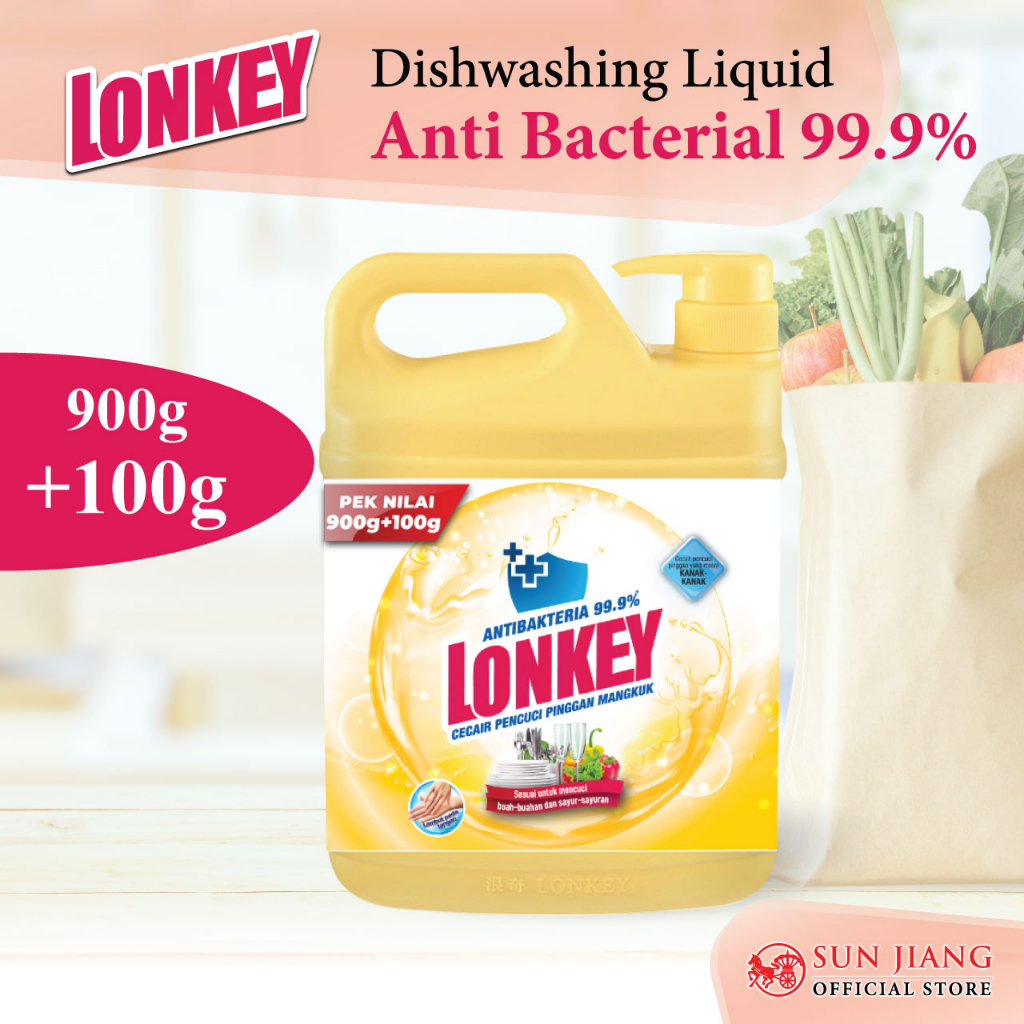Lonkey Dishwashing Liquid Anti Bacteria 900g Shopee Malaysia