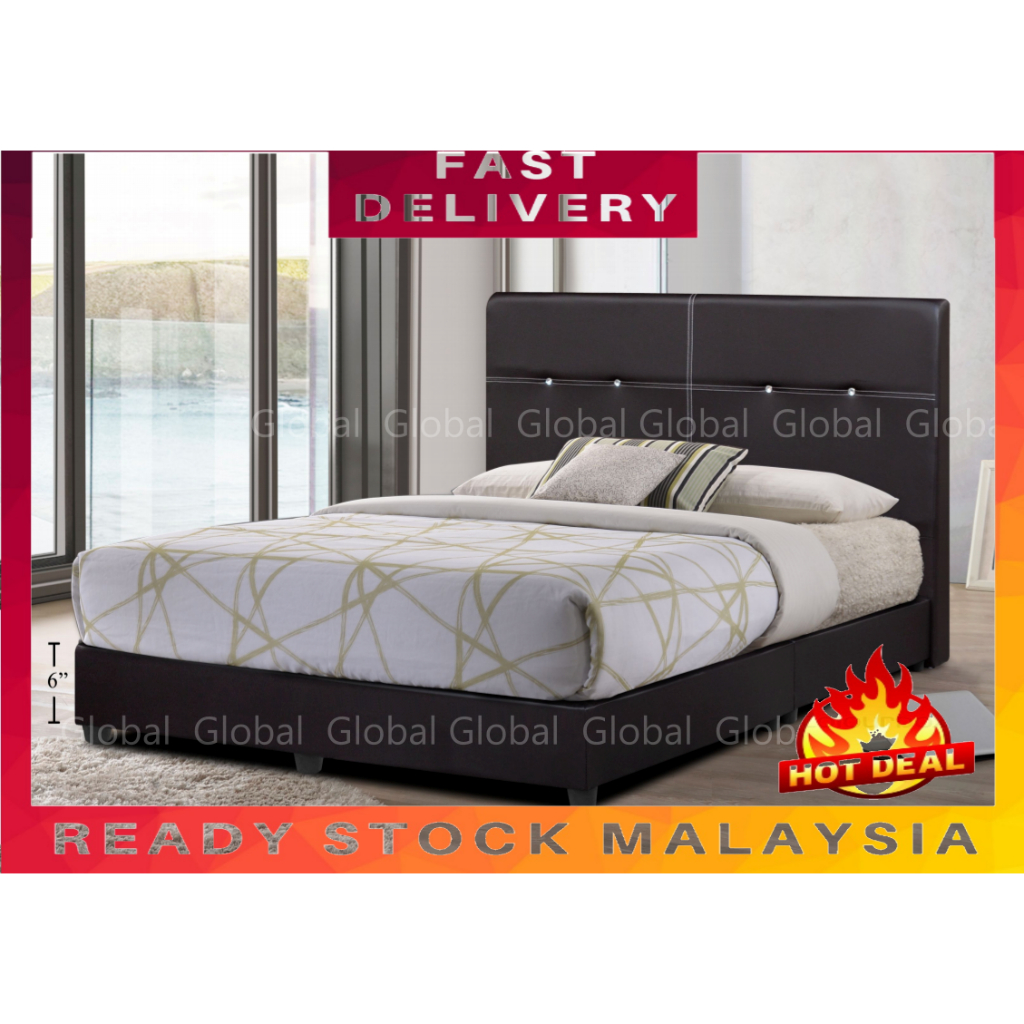 PVC Queen Bed Frame 4 Diamond Add On Queen Foam Mattress Shopee Malaysia