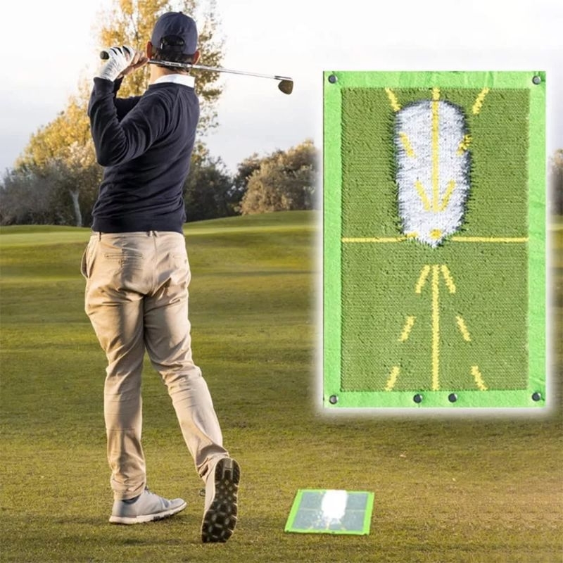 [Ready Stock] Golf Swing Mat Hitting Batting Direction Mark Trace ...
