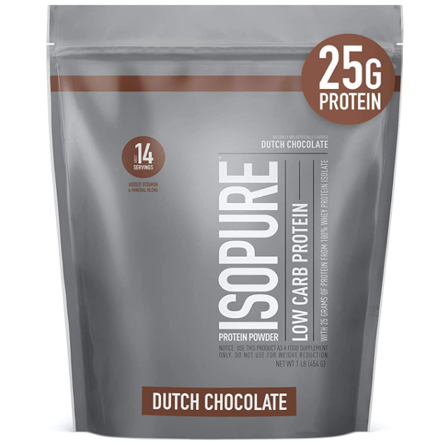 Isopure Dutch Chocolate Whey Isolate Protein Powder with Vitamin C