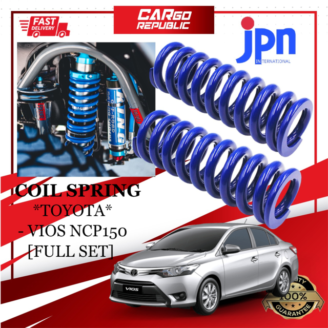 JPN Coil Spring Toyota Vios NCP150 [Full Set] (Front & Rear) 100% ...