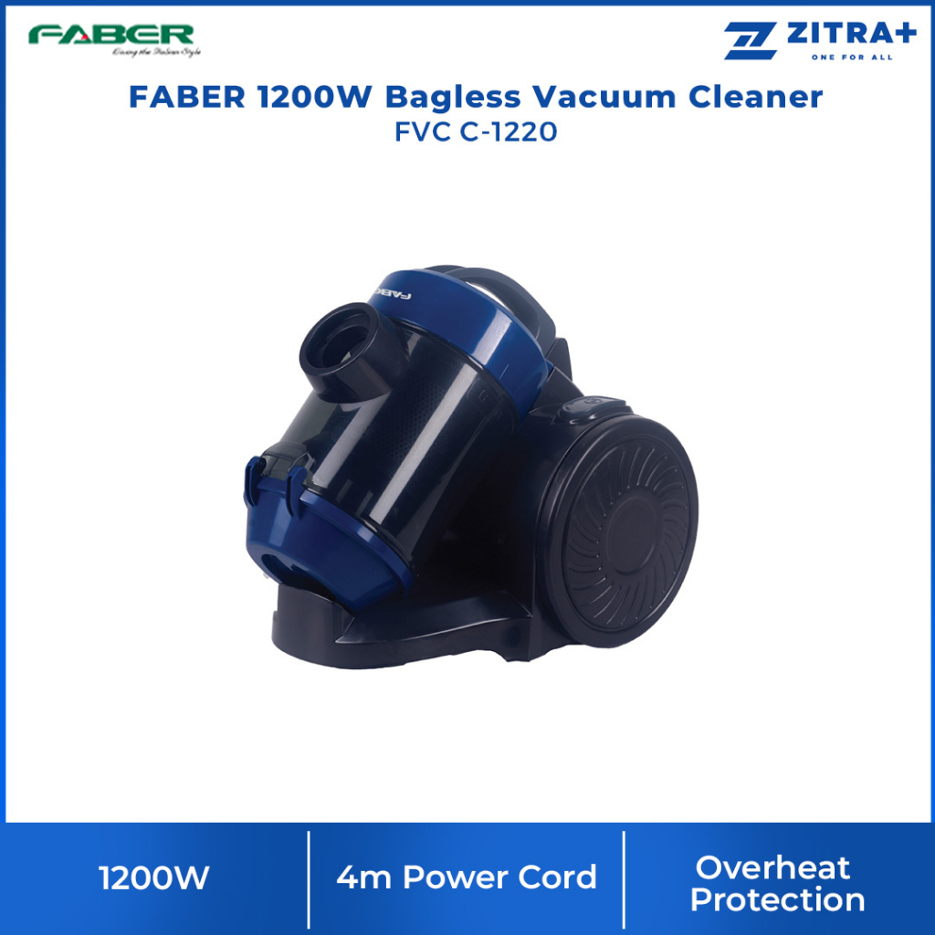 FABER 1200W Bagless Vacuum Cleaner FVC C1220 Suction Power 18kPA