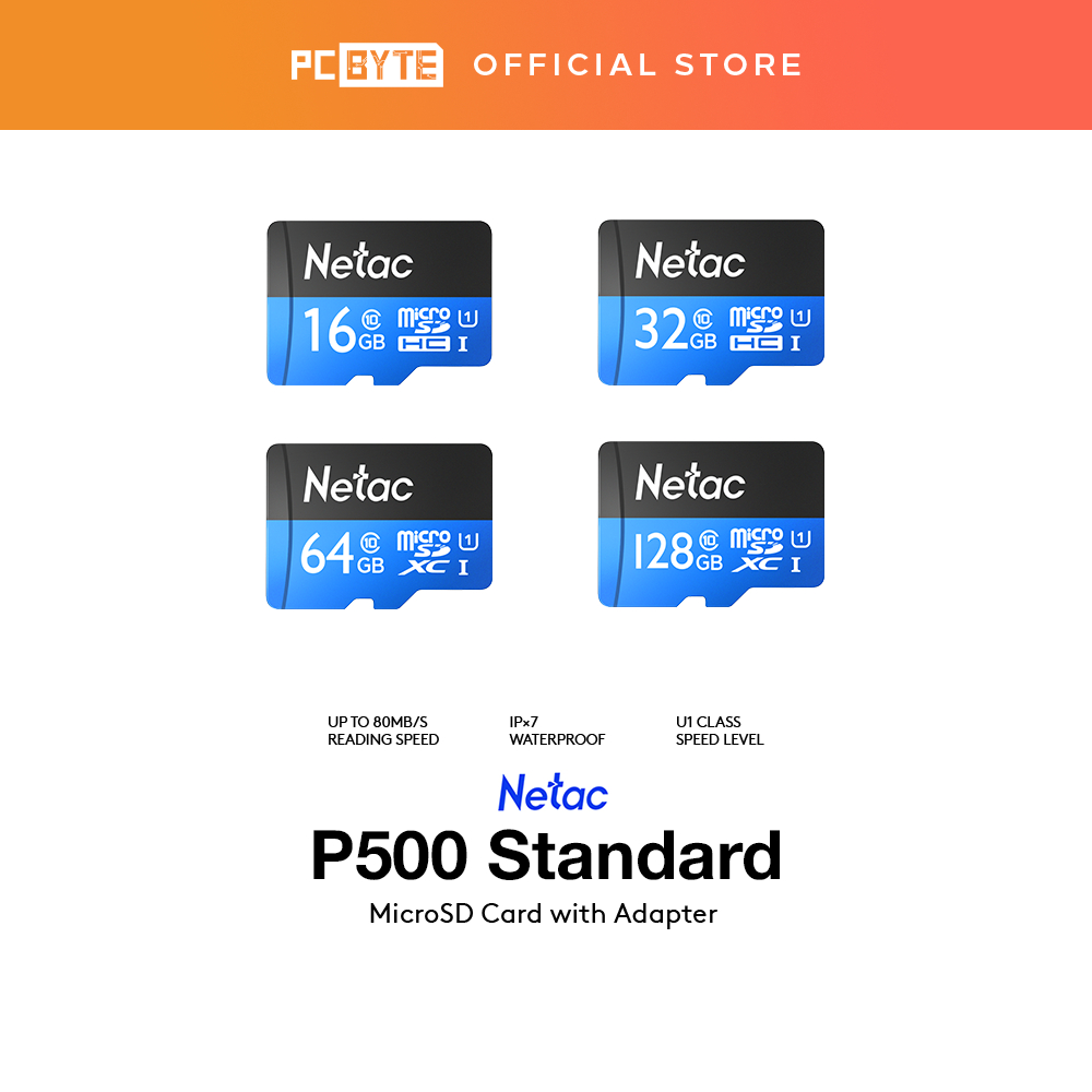 Netac P Standard Micro Sd Memory Card With Adapter Gb Gb Gb