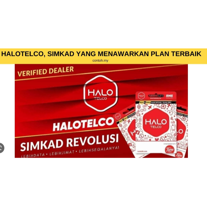 DAFTAR AGENT/DEALER JUALAN SIMCARD HALOTELCO TUNETALK ( 10 PCS + 1 SIM ...