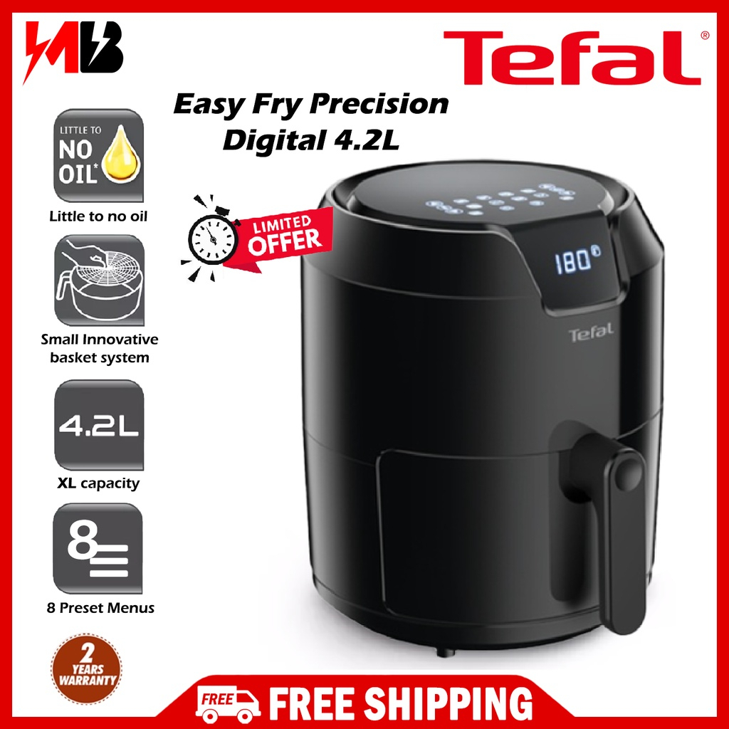 [ FREE SHIPPING ] Tefal Easy Fry Precision Digital Oil Less Fryer 4.2L | EY401 EY4018 EY401840 Air Fryer 空气炸锅