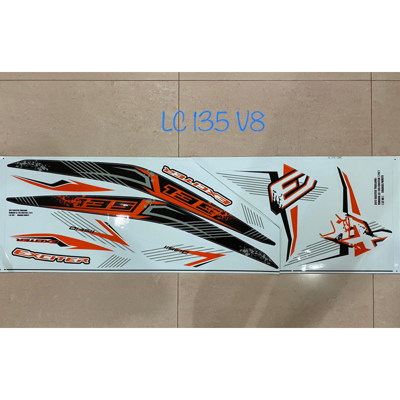 Yamaha lc135 v8 body sticker exciter edition (212) | Shopee Malaysia