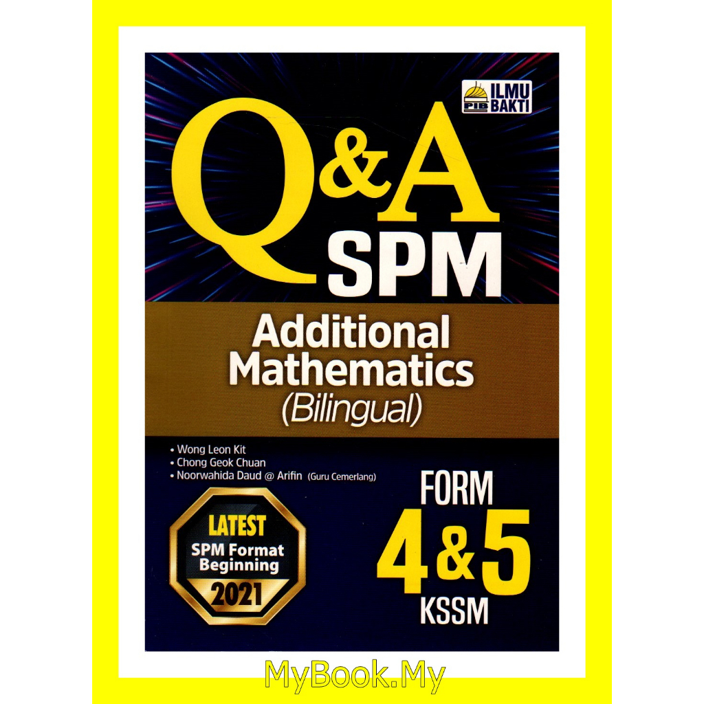 Baru Myb Buku Rujukan Nota Q A Spm Additional Mathematics Matematik Tambahan Tingkatan