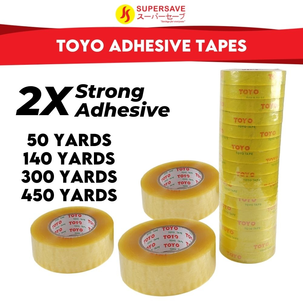 SUPERSAVE TOYO Transparent Cellophane OPP Tape Thick Industrial Packaging Glue Clear Tapes Super