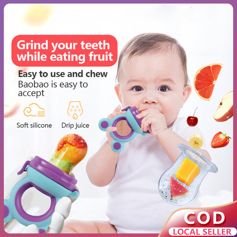 Baby Fruit Food Feeder nipple teat Tool Eating Bayi Makan Puting ...