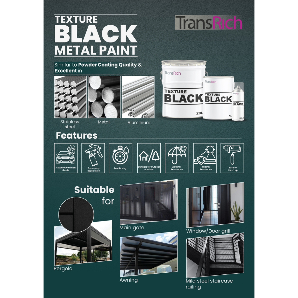 TEXTURE PAINT / TEXTURE BLACK/GREY METAL PAINT SPRAY PAINT / SIMILAR POWER COATING PAINT IN CAN