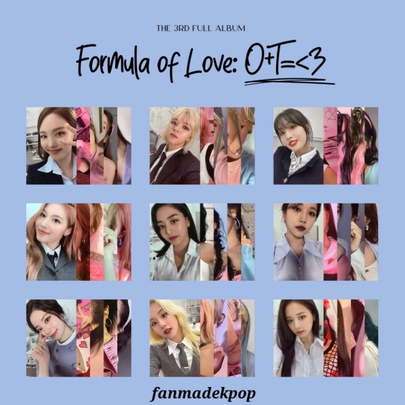 TWICE Photocard (TWICE 3rd Full Album - Formula of Love: O+T=