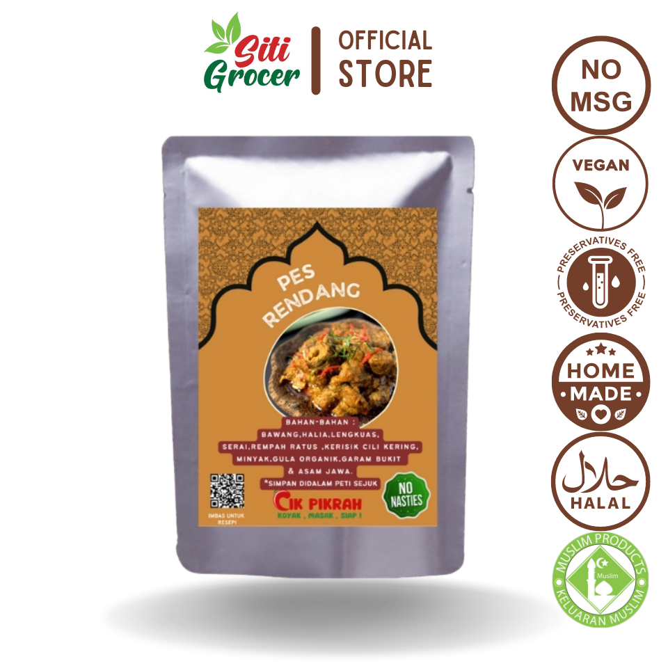 CIK PIKRAH Pes Rendang Tanpa MSG 125g | Shopee Malaysia