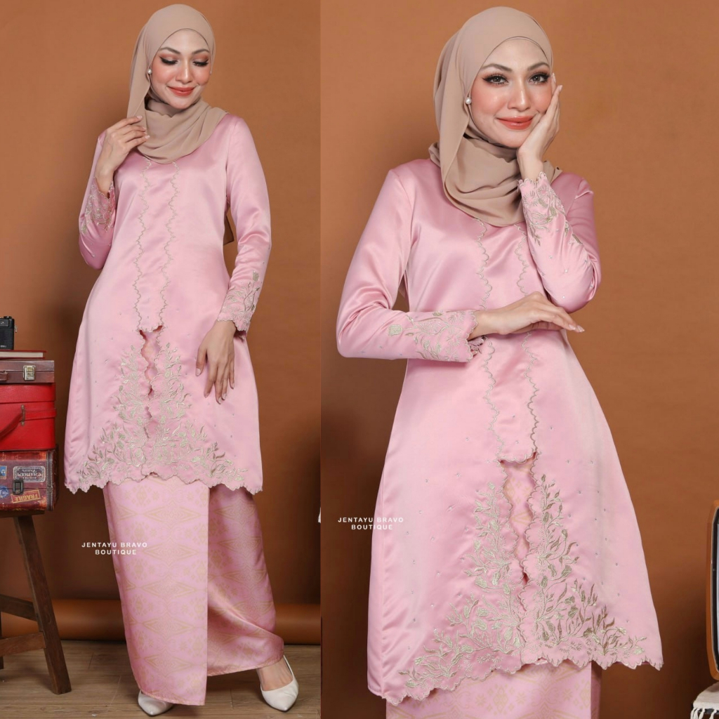 Baju Kebarung Modern Sulam MAHARANI FATIMAH ROMEESA Kebaya Labuh Moden ...