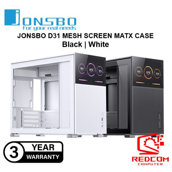 Jonsbo D Mesh Screen Matx Case Black White Shopee Malaysia