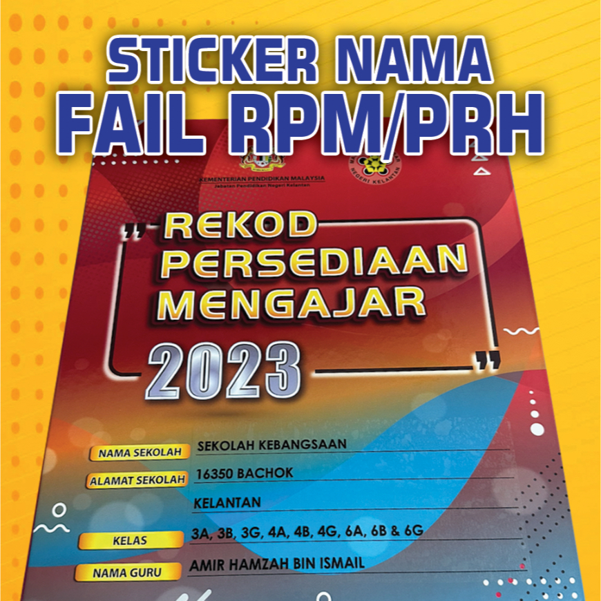 STICKER MAKLUMAT GURU - [2023] BUKU REKOD MENGAJAR / RANCANGAN MENGAJAR ...